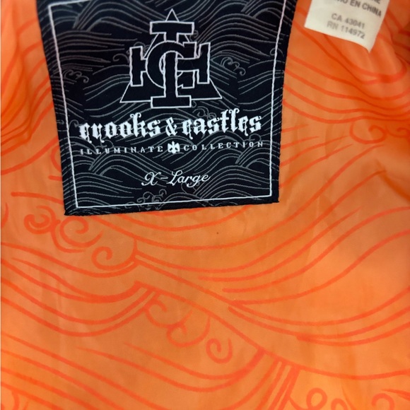 Crooks & Castles Olive Green Bomber Jacket vintage size XL - Picture 6 of 9